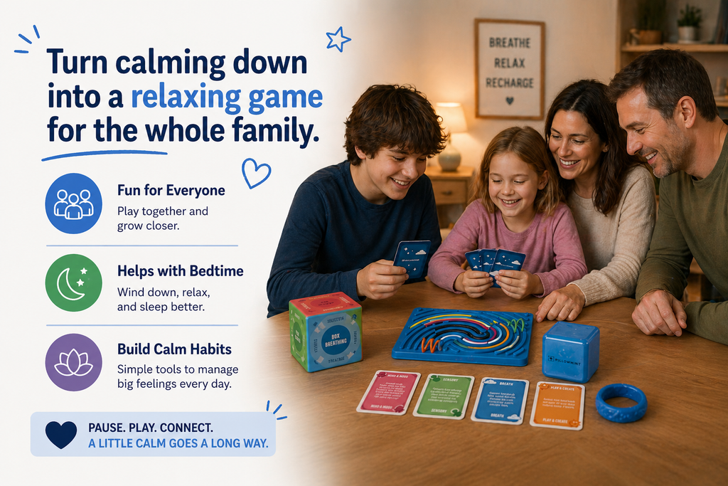 The Calm Kit by Pillowmint — Mindfulness System & Calming Card Game for Stress Relief