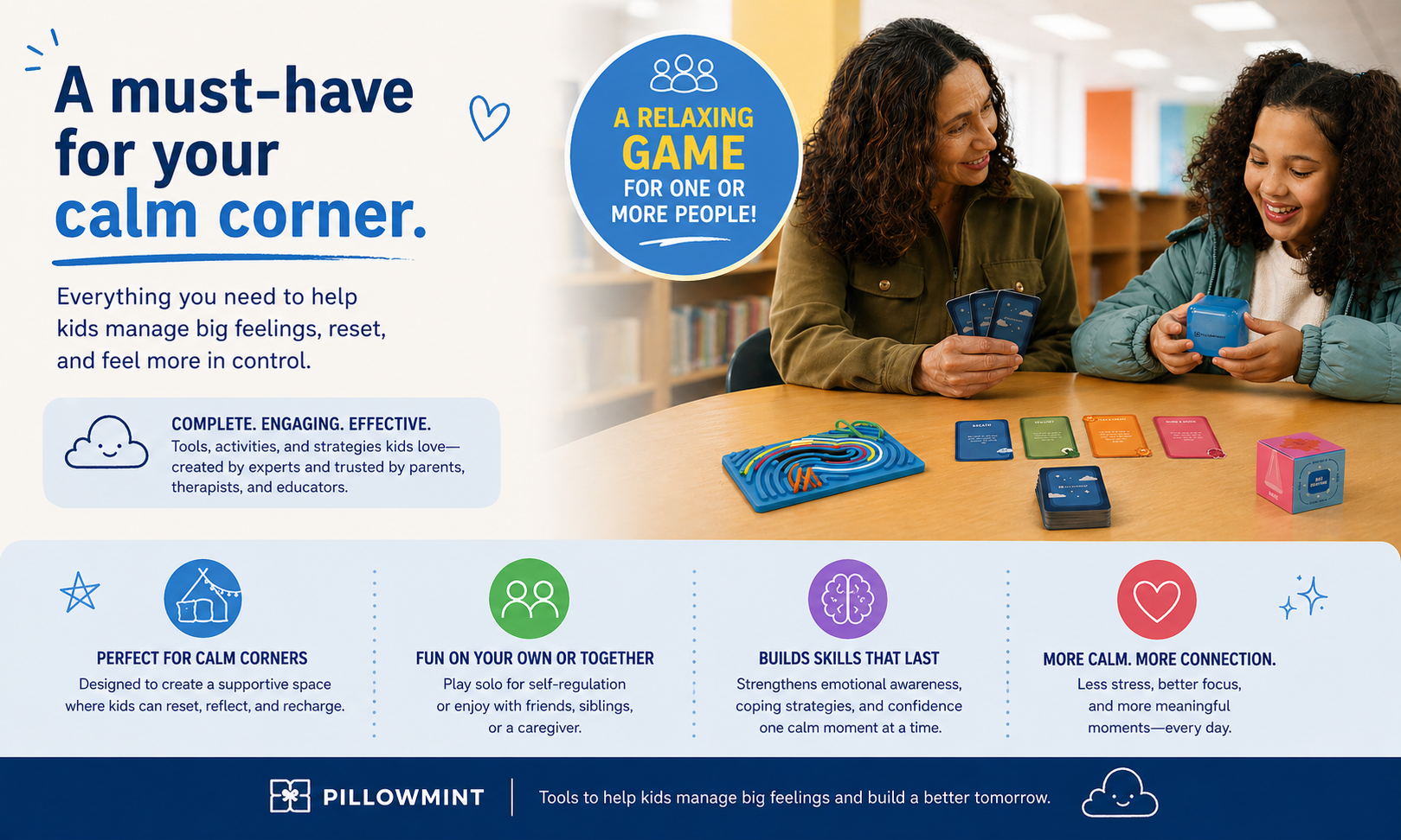 The Calm Kit by Pillowmint — Mindfulness System & Calming Card Game for Stress Relief